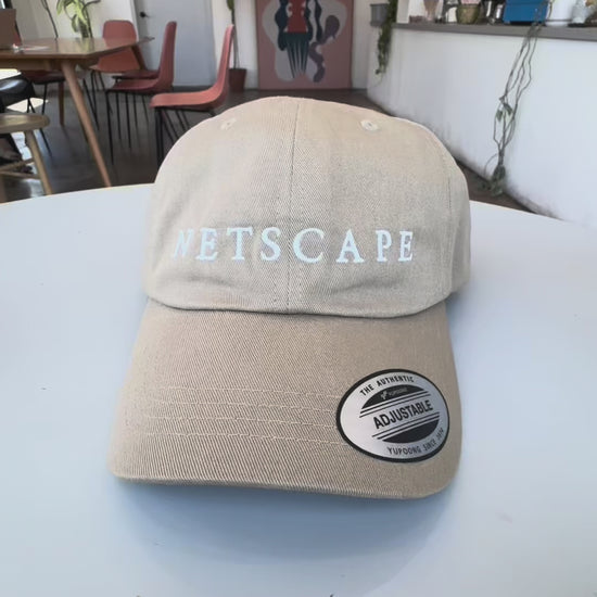netscape dad hat desktop vintage beige