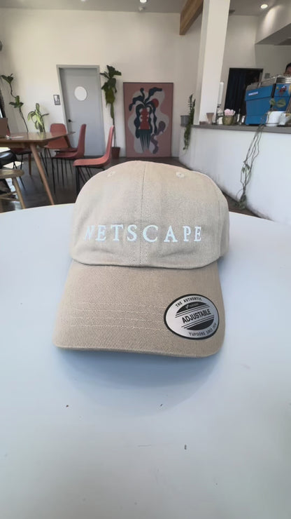 netscape dad hat desktop vintage beige